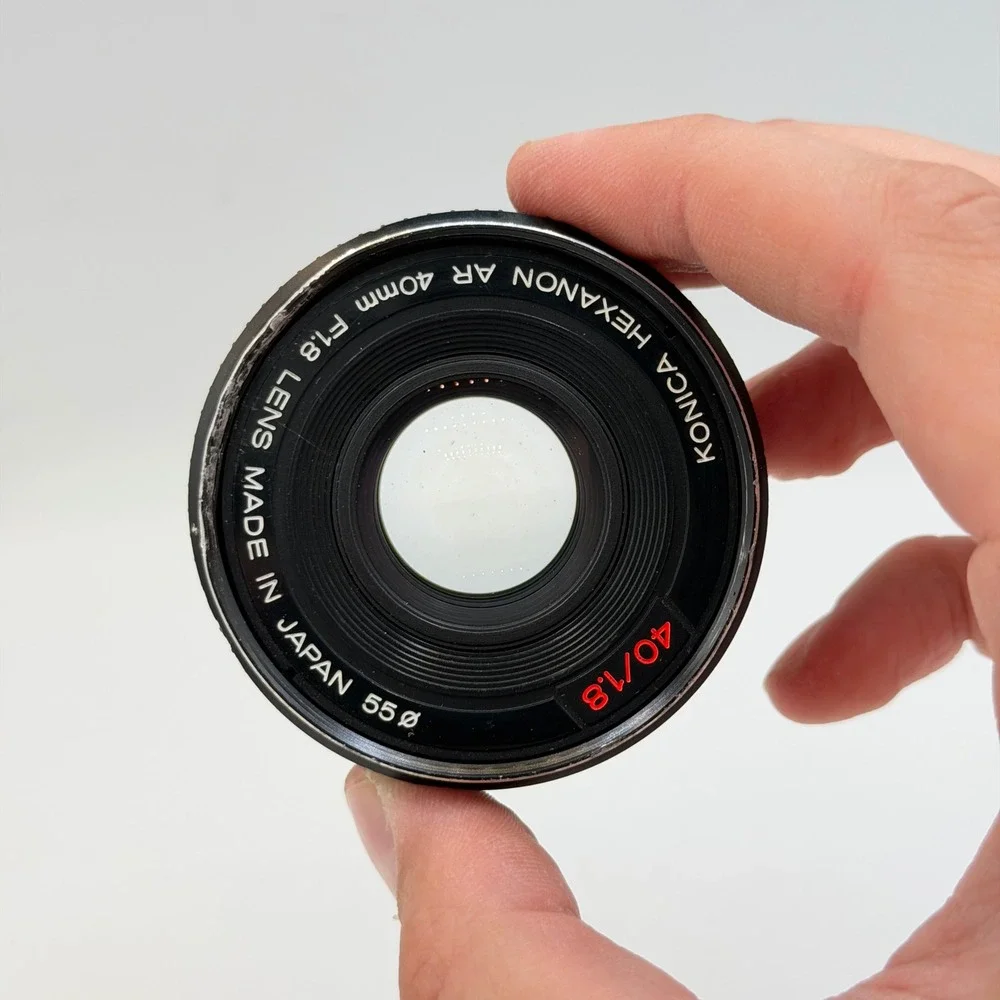 Konica Hexanon AR 40mm f1.8 Pancake Lens Prime with Panagor 55mm UV Filter